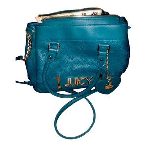 Chain my heart turquoise satchel